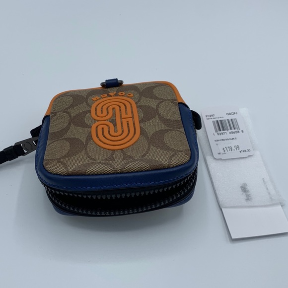 NWT Coach Square Hybid Pouch Bag Organizer Khaki - Picture 3 of 3